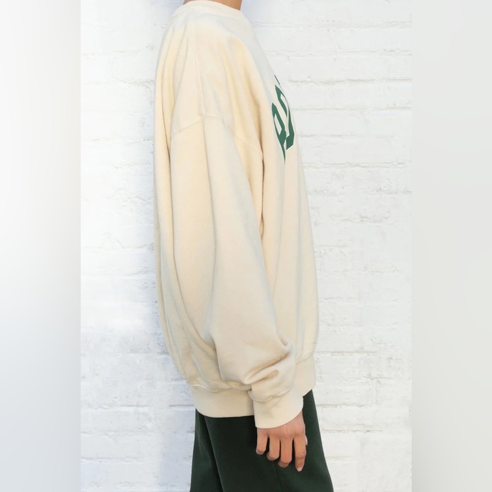Brandy melville oversized cream Erica Boston sweatshirt - Picture 2 of 5
